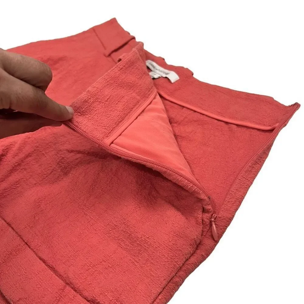 Diane* Von Furstenberg Women's Small Pink Mid-Rise Chino The Gillian Shorts Size
